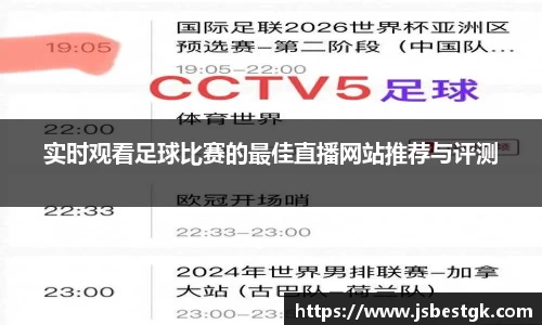 实时观看足球比赛的最佳直播网站推荐与评测